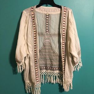 Colorful Fringe Cardigan